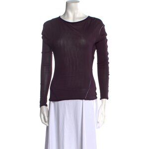 YVES SAINT LAURENT Rive Gauche Top 2000s Y2K Scoop Neck Top Tom Ford M Purple